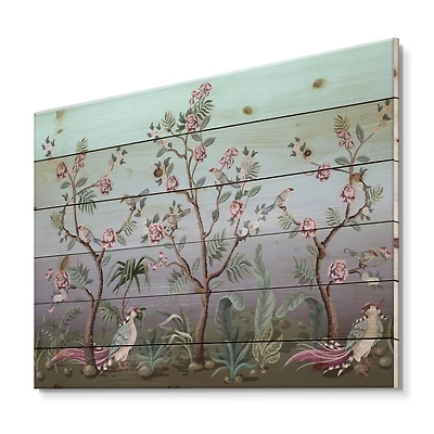 Designart - Chinoiserie With Birds and Peonies II