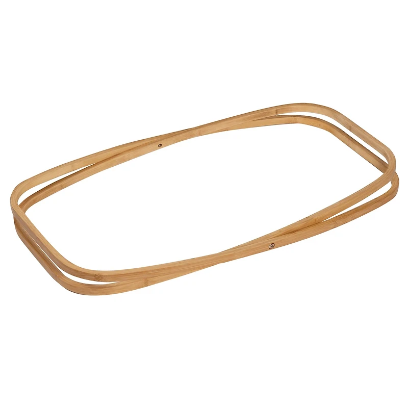 Honey Can Do Gray Bamboo & Canvas Laundry Hamper