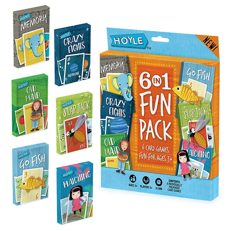 Hoyle™ 6 in 1 Fun Pack Classic Children's Games, 3ct.