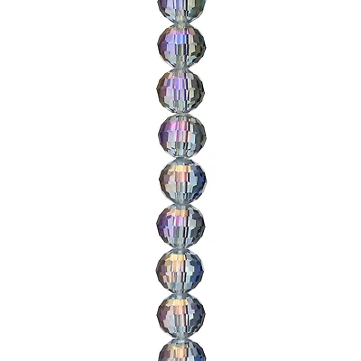 12 Pack: Purple Faceted Glass Round Beads, 10mm by Bead Landing™