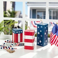 Glitzhome® Wooden Patriotic America Firecracker Table Décor Set