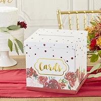 Kate Aspen® Burgundy Blush Floral Collapsible Card Box