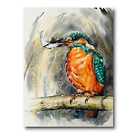 Designart - Common Kingfisher Eating A Small Fish