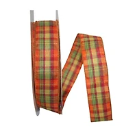 Reliant 50yd. Wire Edge Planters Plaid Ribbon