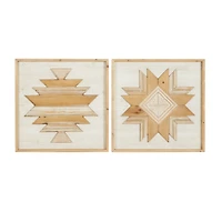 Brown & White Wood Rustic Southwest Wall Décor Set