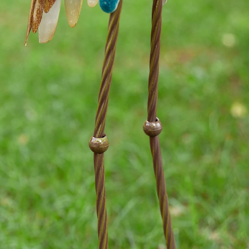 Glitzhome® Metal Standing Crane Garden Statue with Stakes Set