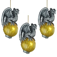 Design Toscano 3ct. Protector of the Gothic Portal Celtic Dragon 2010 Ornaments