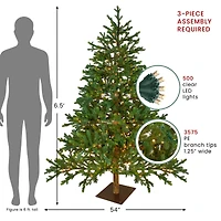 6.5ft. Pre-Lit Full North Pine Artificial Christmas Tree, Clear LED Lights