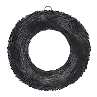 16" Black Tinsel Wreath by Ashland®