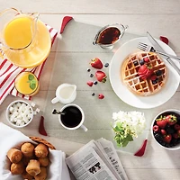 Farberware Red & White 15" Non-Slip Glass Board