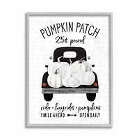 Stupell Industries Pumpkin Patch Farm Gray Framed Wall Art