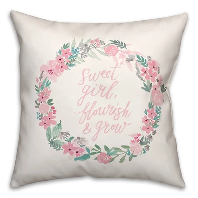 Flourish And Grow 18" x 18" Throw Pillow