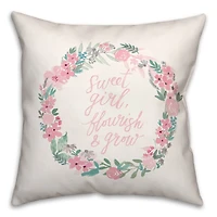 Flourish And Grow 18" x 18" Throw Pillow