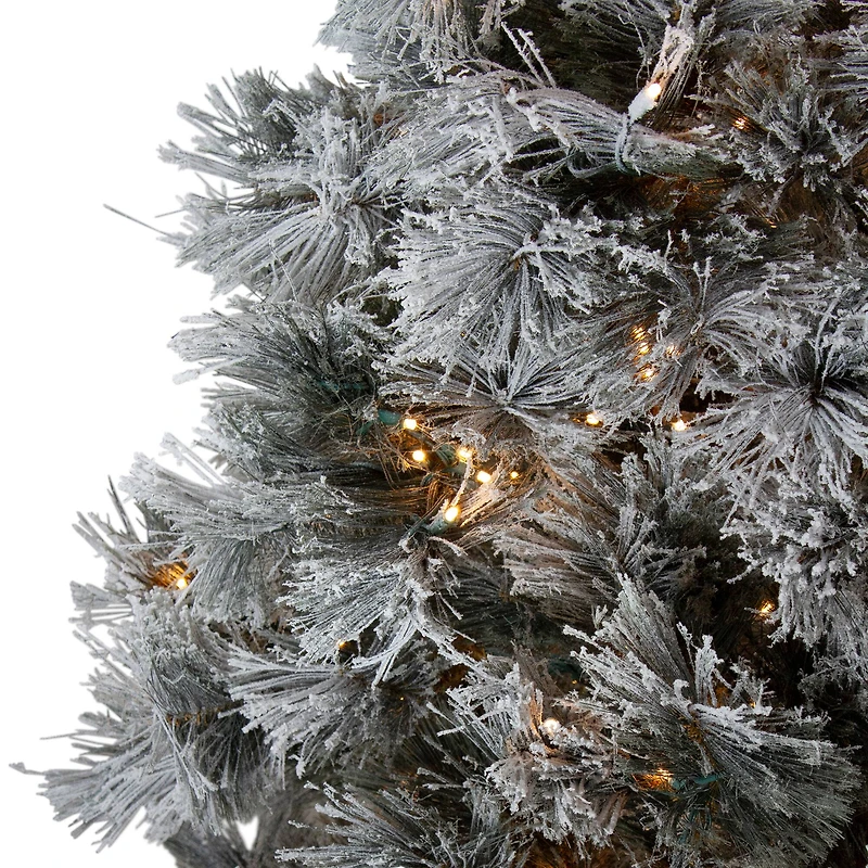 7.5ft. Pre-Lit Black Spruce Artificial Christmas Tree, Clear LED Lights