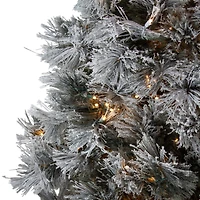 7.5ft. Pre-Lit Black Spruce Artificial Christmas Tree, Clear LED Lights