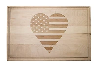 17" Heart Flag Cutting Board