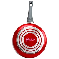 Oster Herscher 2.5qt. Red Aluminum Sauce Pan With Tempered Glass Lid