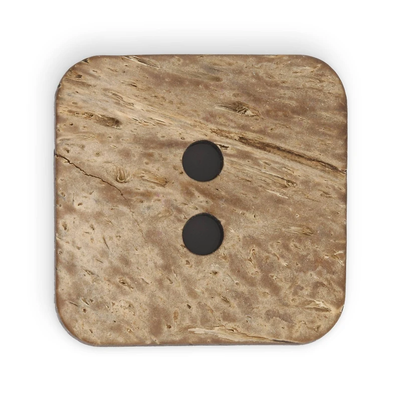 Dritz® 35mm Medium Green Sustainable Coconut Square Button, 3ct.