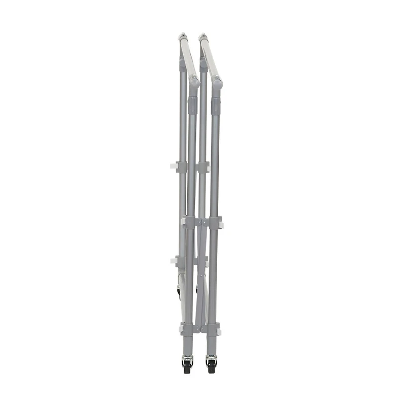 Household Essentials 62" Folding Double Garment Rack with Wheels