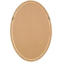 37" Brown Bohemian Framed Oval Wall Mirror