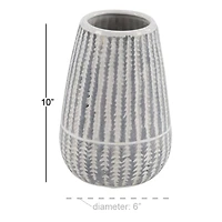 White Stoneware Farmhouse Vase