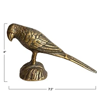 Hello Honey® 7.5" Antique Gold Embossed Bird Decoration
