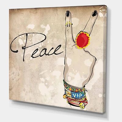 Designart - Gypsy Hippy Hand Peace