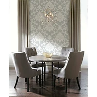 RoomMates Gray Damask Peel & Stick Wallpaper
