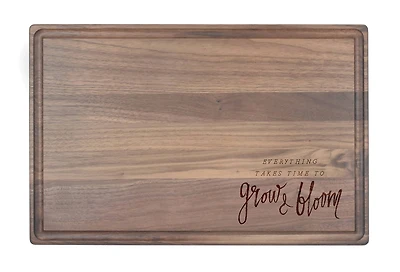 Grow and Bloom 17" x 11" Walnut Cutting Board