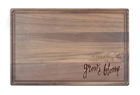 Grow and Bloom 17" x 11" Walnut Cutting Board