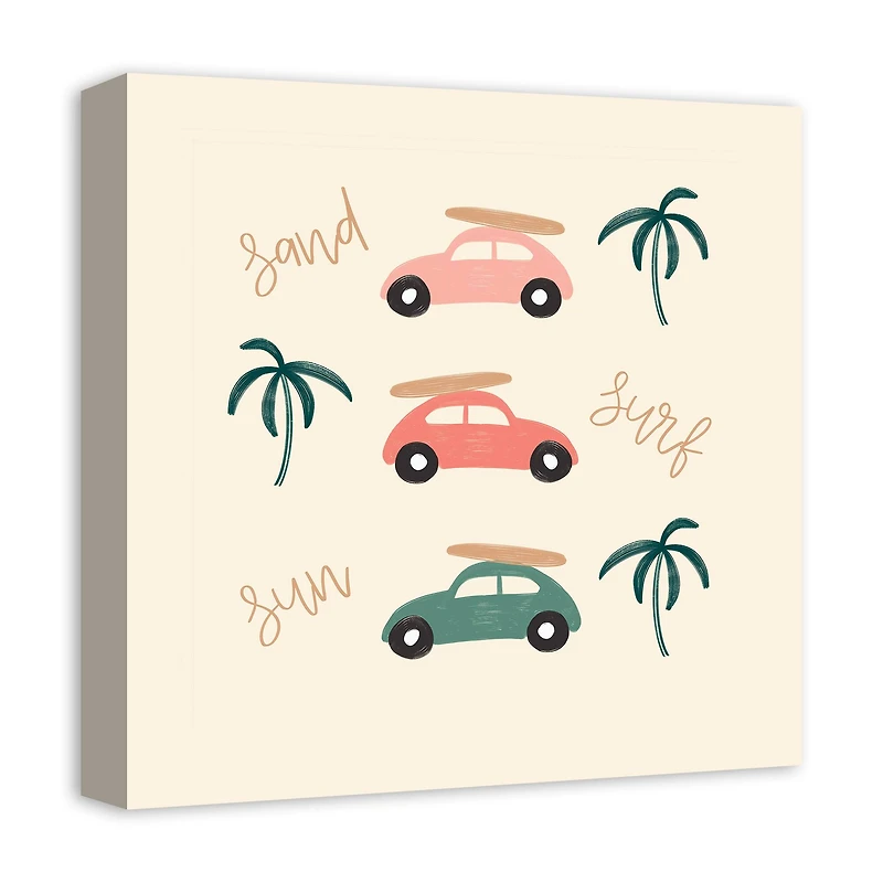 Sand Surf Sun Canvas Wall Art