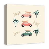 Sand Surf Sun Canvas Wall Art