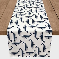 72'' Whale Pattern Poly Twill Table Runner