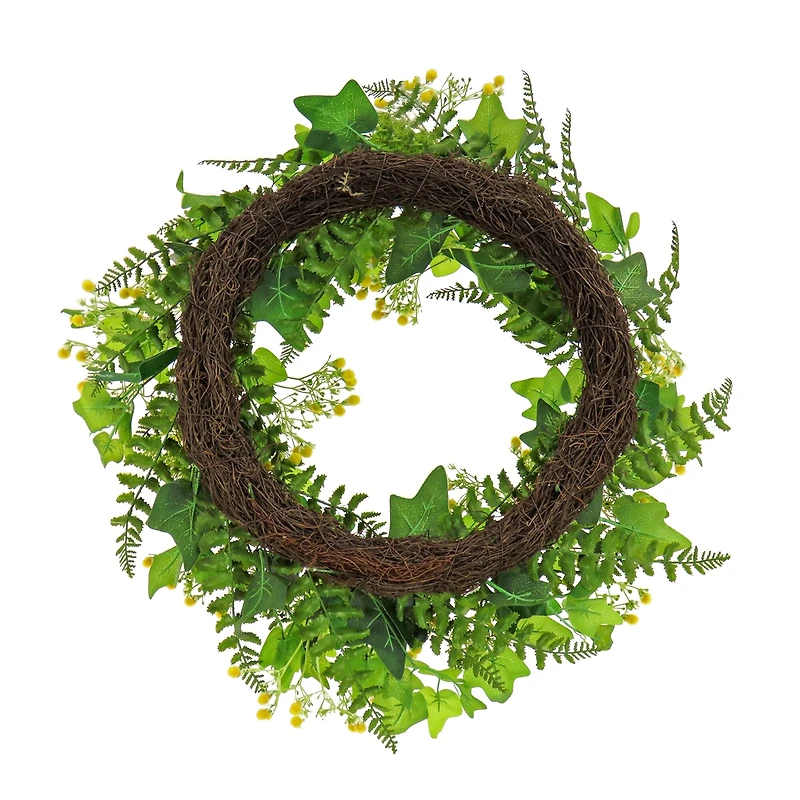 24" Ivy & Fern Spring Wreath