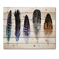 Designart - Colourful Boho Feathers II