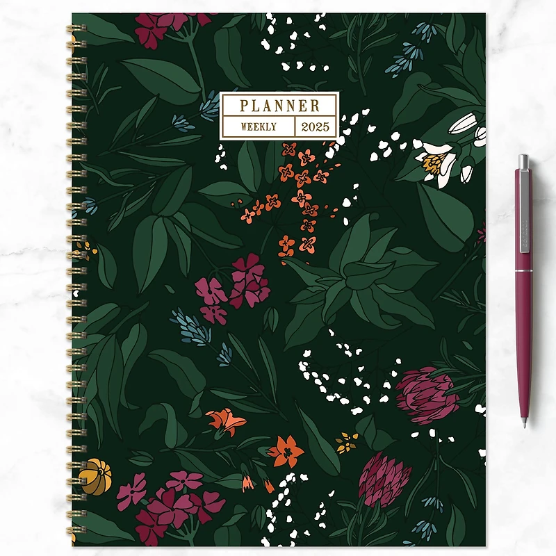 TF Publishing 2025 Large Garden Manor Weekly Monthly Spiral Planner