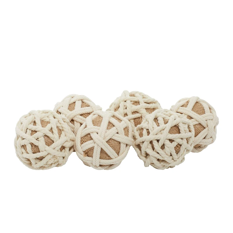 4" Natural Jute Vase Filler Orbs, 6ct.
