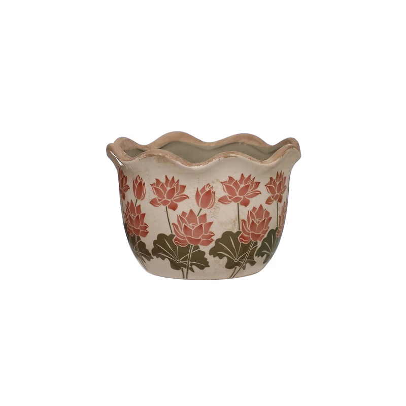 7" Large Lotus Ceramic Planter by Ashland®