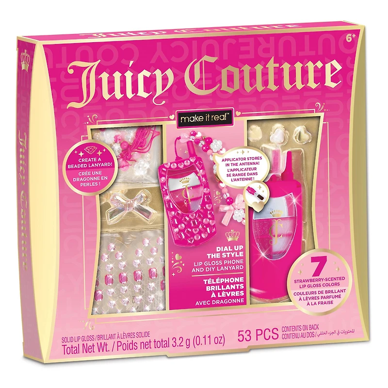 Make It Real™ Juicy Couture Dial Up the Style Lip Gloss Phone & DIY Lanyard Set