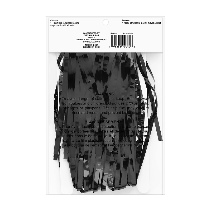 Black Fringe Curtain by Celebrate It™