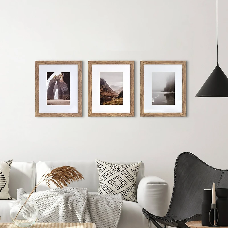 3 Pack Gallery™ Honey Frame with Mat by Studio Décor®
