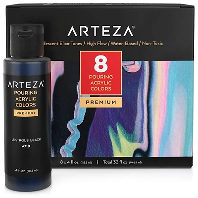 Arteza® 8 Color Iridescent Elixir Tones Acrylic Pouring Paint Set