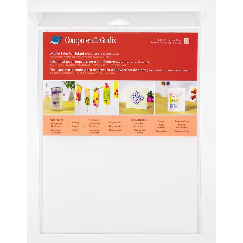 Grafix® 8.5" x 11" Matte Inkjet Film, 6ct.