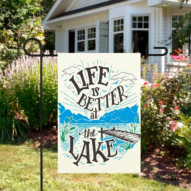 Life is Better at the Lake Garden Flag