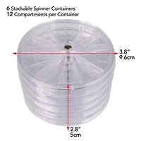 The Beadsmith® 12-Compartment Stackable Round Spinner Containers
