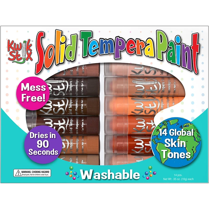 Kwik Stix™ Global Skin Tones Tempera Paint Sticks