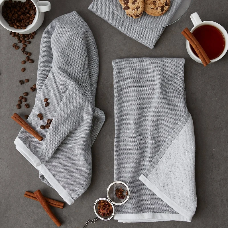 DII® Mineral Chambray Terry Dishtowels, 3ct.