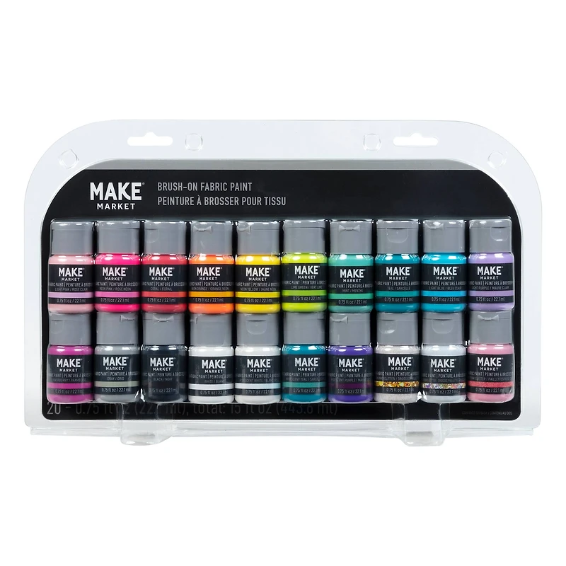 Pastel Brush-On Fabric Paint Set by Make Market®