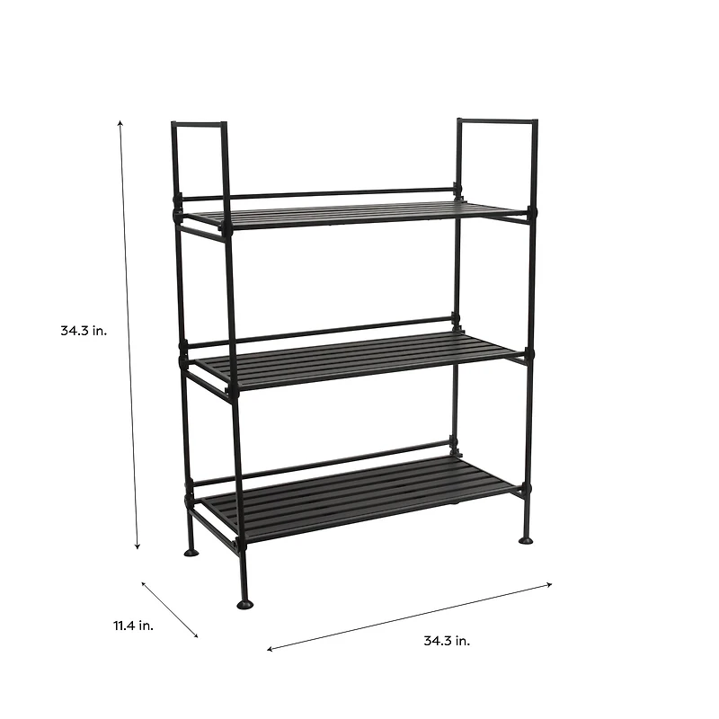 Organize It All Espresso 3 Tier Shelf