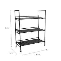 Organize It All Espresso 3 Tier Shelf